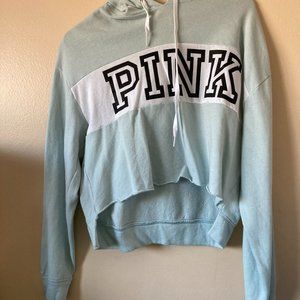 PINK cropped hoodie, used, Small